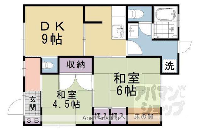 JACKY S HOUSE(2LDK/1階)の間取り写真