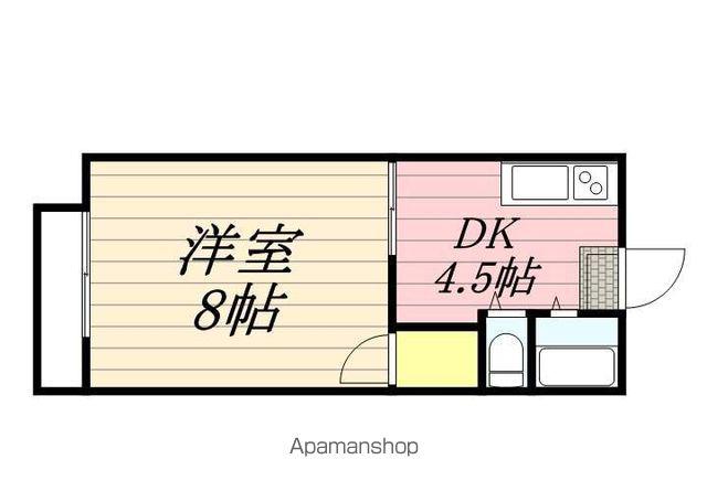 シティみの原(1DK/1階)の間取り写真