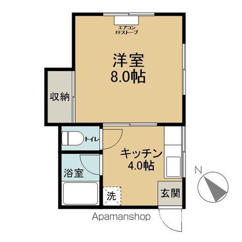 メゾンハッシュA(1K/1階)の間取り写真