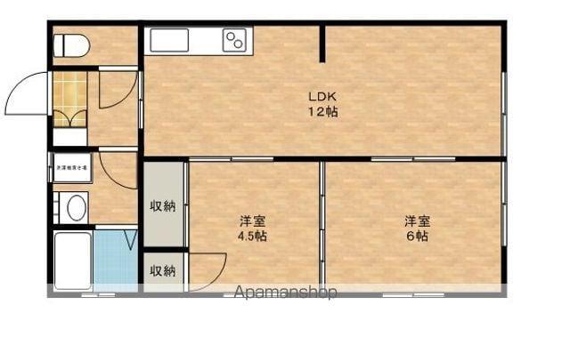 サニーハイツ栄3(2LDK/1階)の間取り写真