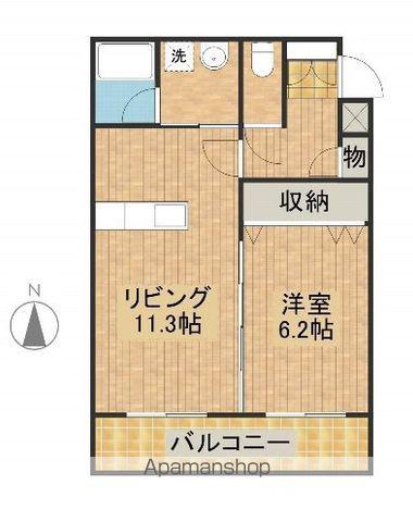 ソフィア船塚(1LDK/1階)の間取り写真