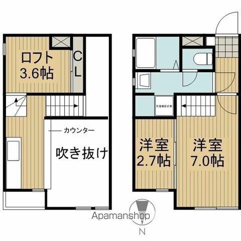 サンアリーナ桜本町(1LDK/1階)の間取り写真