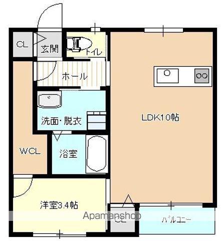 RIDGE MINAMI-NOBEOKA(1LDK/2階)の間取り写真
