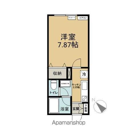 アパートメントSATO(1K/1階)の間取り写真