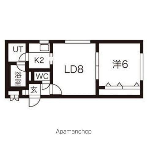 プリマクラッセ菊水(1LDK/2階)の間取り写真