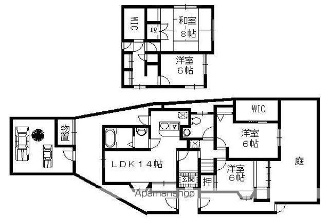 京阪電気鉄道京阪線 藤森駅 徒歩2分 2階建 築47年(4SLDK)の間取り写真