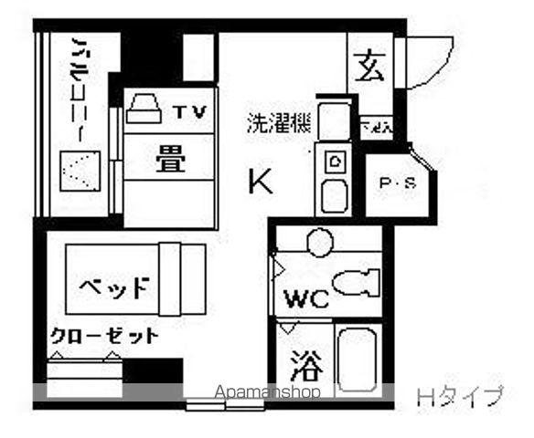 グランビア岡田(ワンルーム/6階)の間取り写真
