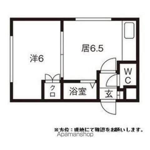 ローヤルハイツ本通南(1DK/1階)の間取り写真