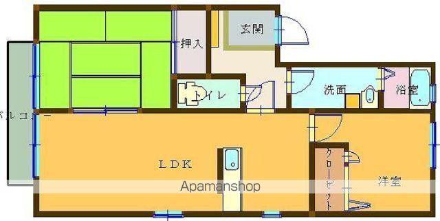 サンシャイン B(2LDK/2階)の間取り写真