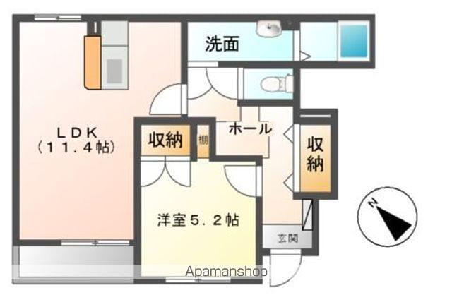 チェリーヒルズⅡ(1LDK/1階)の間取り写真