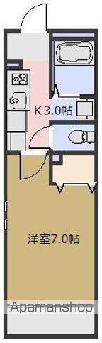 パン・ボヌール(1K/2階)の間取り写真