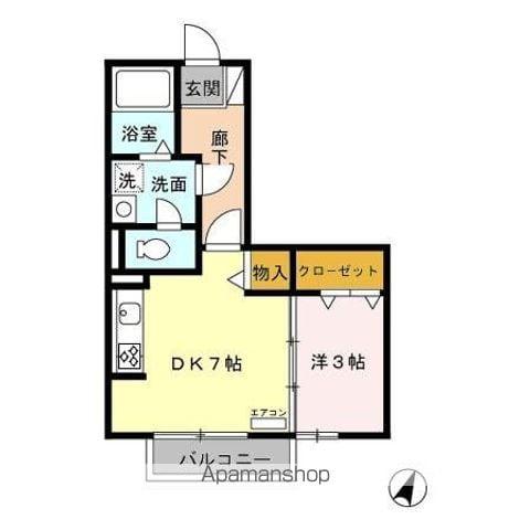 エミリオ(1DK/2階)の間取り写真