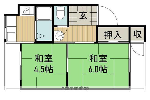 阿佐谷大同マンション(2K/4階)の間取り写真