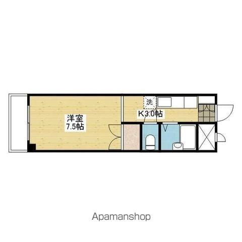 KTマンション(1K/3階)の間取り写真