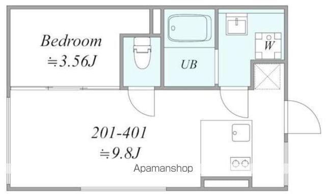 TRIAS236(1LDK/5階)の間取り写真