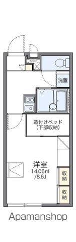 レオパレスエクセル ケンⅡ(1K/2階)の間取り写真