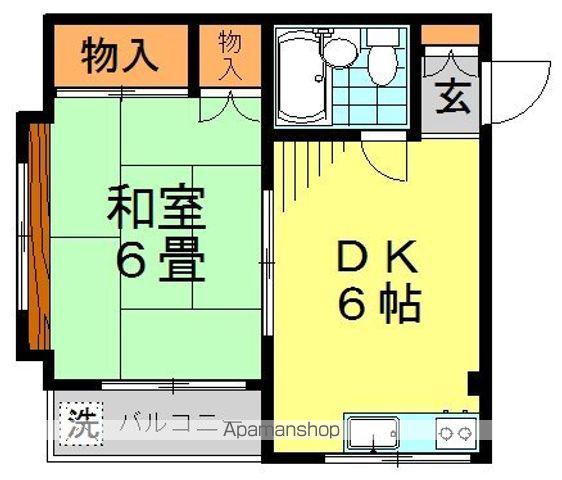 サンコーハイツ(1DK/2階)の間取り写真