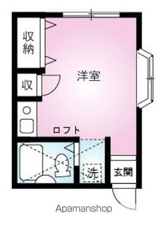 セゾンクレール(ワンルーム/2階)の間取り写真