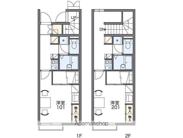レオパレス健和(1K/2階)の間取り写真