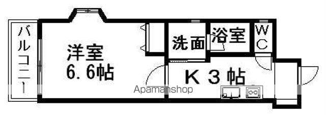 第11ドリームマンション(1K/3階)の間取り写真