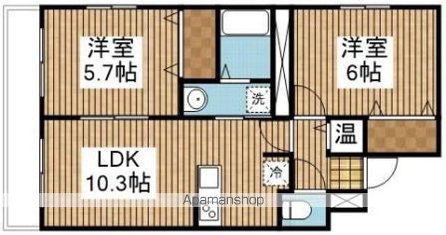 シャトーソレイユ(2LDK/5階)の間取り写真