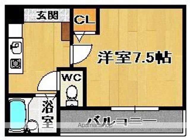 カリエ中もず(1K/3階)の間取り写真