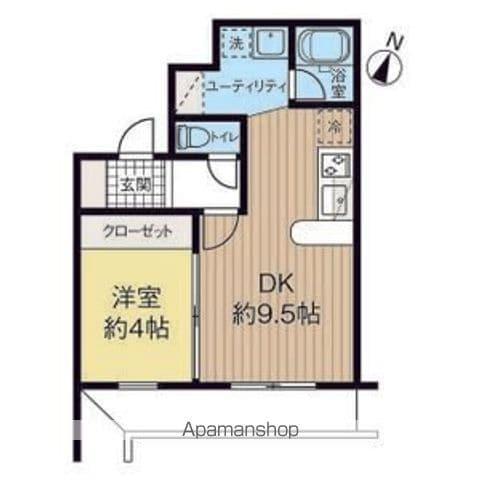 カピテーヌ円山(1DK/2階)の間取り写真