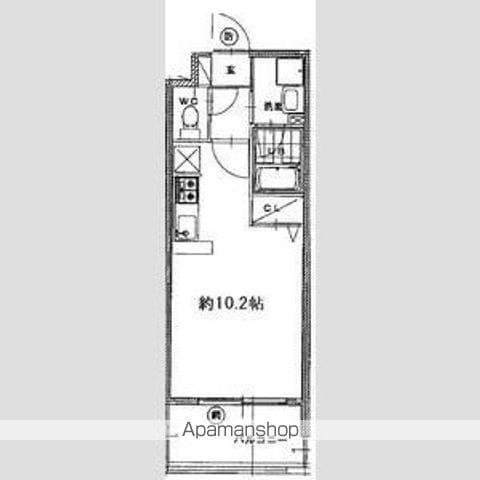 S-FORT八王子南(1K/10階)の間取り写真