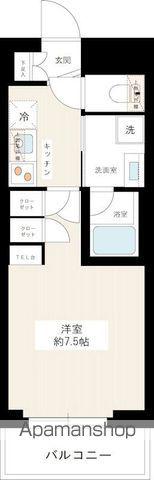 ジュイールパルフェ西新井(1K/3階)の間取り写真