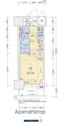 プレサンス広小路通今池(1K/12階)の間取り写真