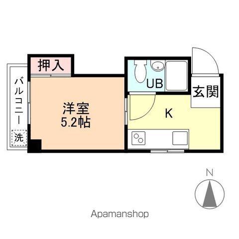 コーポ高山(1K/2階)の間取り写真