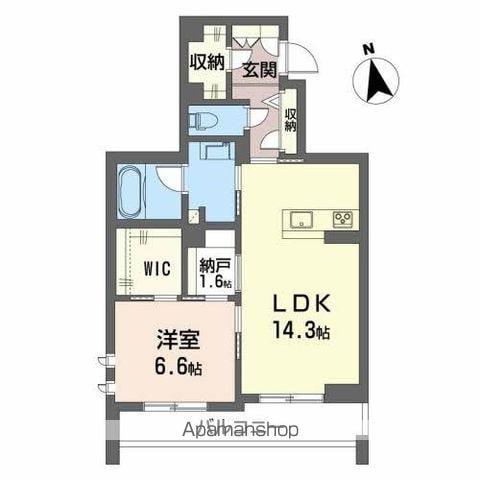 シャーメゾン胡蝶(1SLDK/3階)の間取り写真