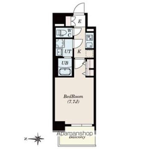 S-RESIDENCE堀田BEAUTE(1K/5階)の間取り写真