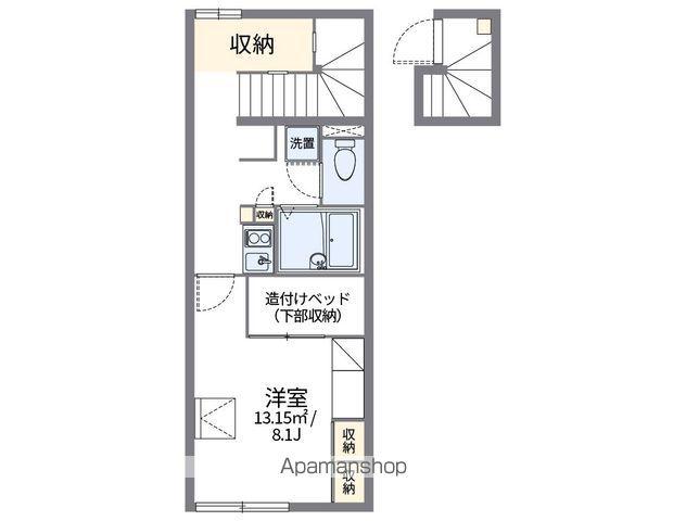 レオパレスAOI(1K/2階)の間取り写真