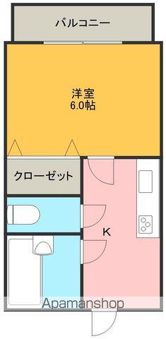 グランスポール田村(1K/2階)の間取り写真