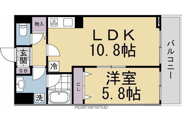 カシェ・ネロ吉祥(1LDK/2階)の間取り写真