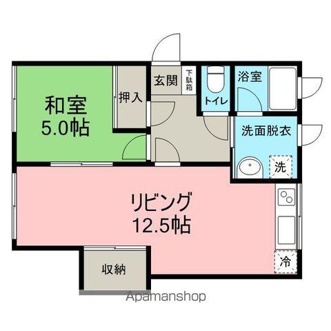 メゾン・ラフィネ(1LDK/1階)の間取り写真
