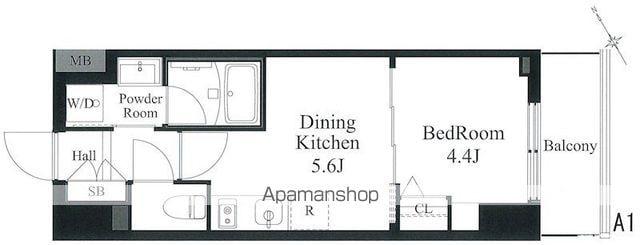 ラティエラ秋葉原(1DK/8階)の間取り写真