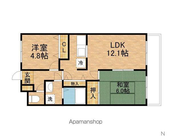 プロニティ桜宮(2LDK/2階)の間取り写真