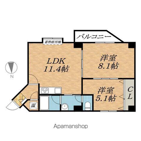 シティ根元(2LDK/4階)の間取り写真