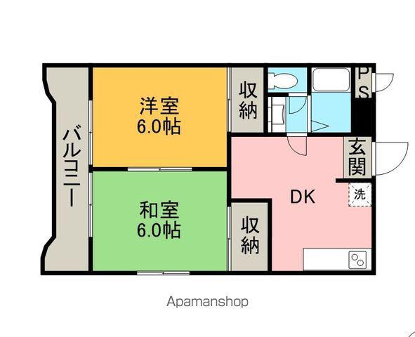 アークアベニュー出水(2DK/2階)の間取り写真