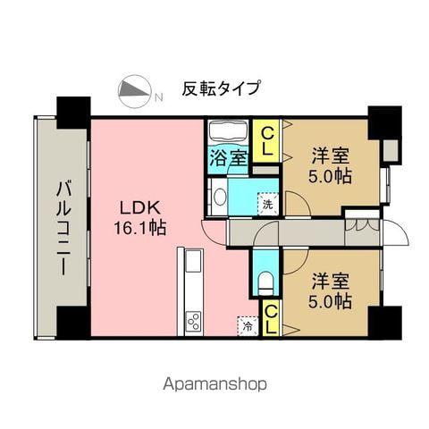 アペゼ ミマナ(2LDK/7階)の間取り写真