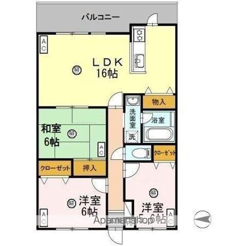 ラフィネ・マノワール(3LDK/2階)の間取り写真