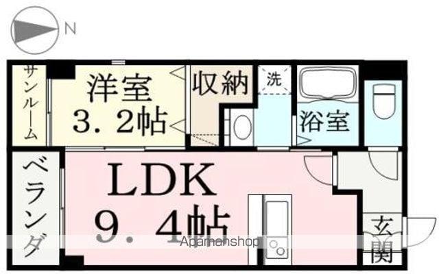 MAJOMAJOⅡ(1LDK/2階)の間取り写真