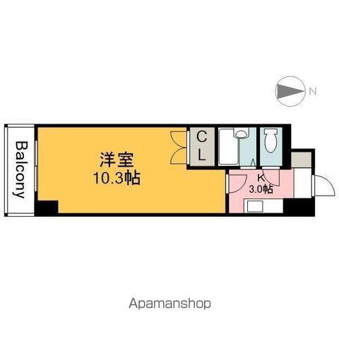 YELLSTAGE楠木Ⅱ旧アルティメイトBUILDING.楠木(1K/5階)の間取り写真