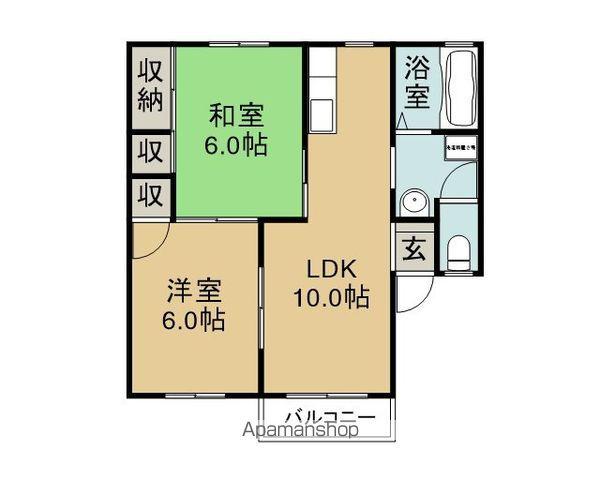 サニーハイツ須後(2LDK/2階)の間取り写真