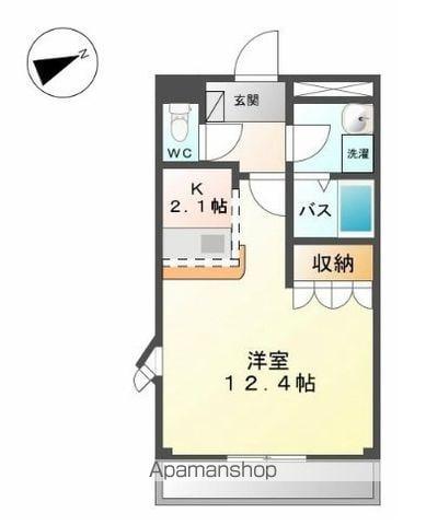 プリーマ・ヴィラ1番館(1K/1階)の間取り写真