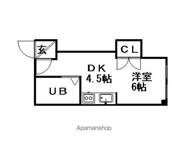 ノースヴィレッヂ(1DK/3階)の間取り写真