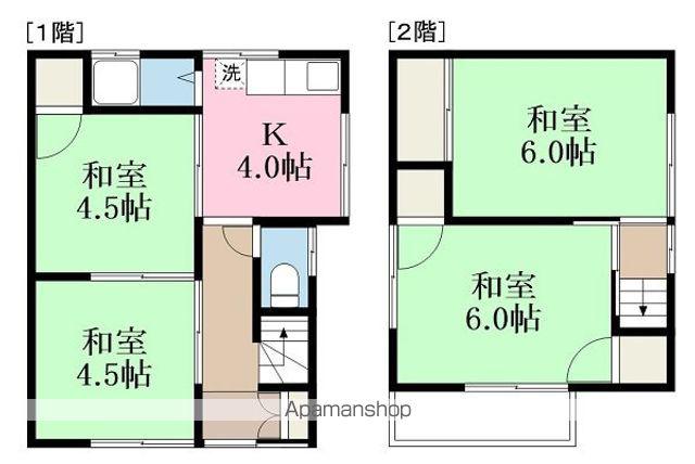 愛媛県松山市 2階建 築45年(4K)の間取り写真