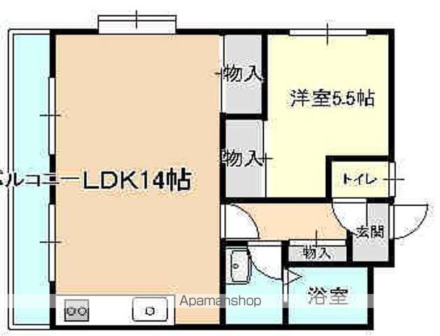 クレールレジダン(1LDK/2階)の間取り写真